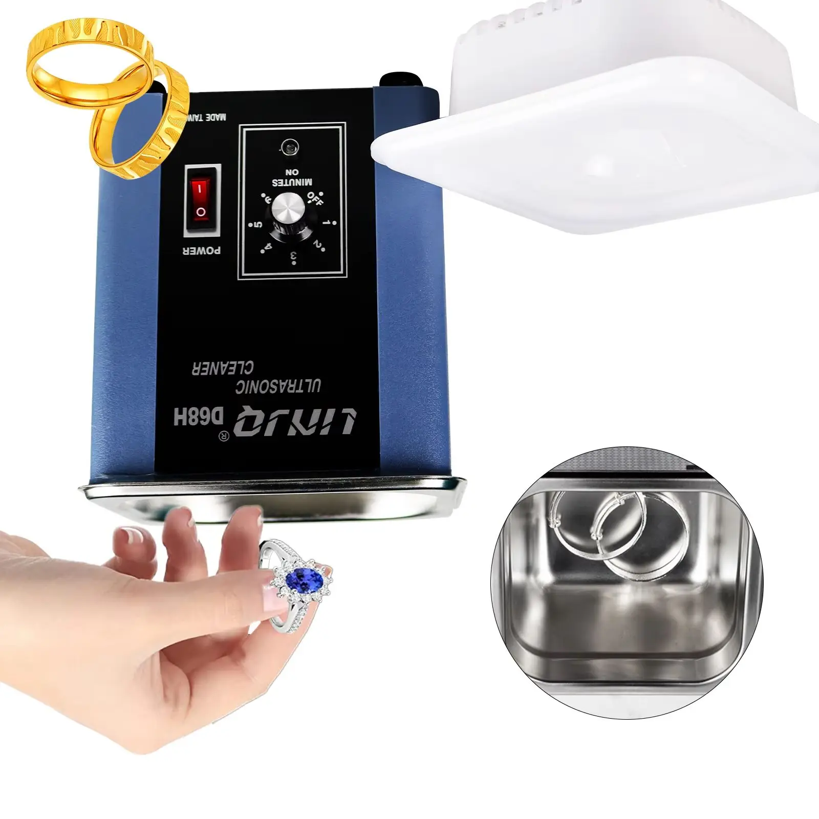 

Professional 1.6L Ultrasonic Cleaner Machine | Digital Cleaning Device for Jewelry, Eyeglasses, Watches, Dental Tools