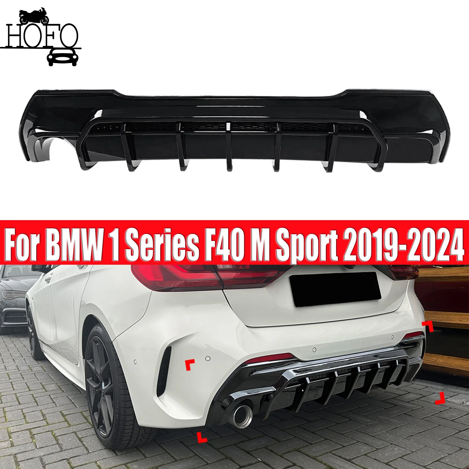 

Rear Bumper Splitter Lip Spoiler Bodykits Tuning For BMW 1 Series F40 M Sport 2019-2024 2020 2021 2022 2023