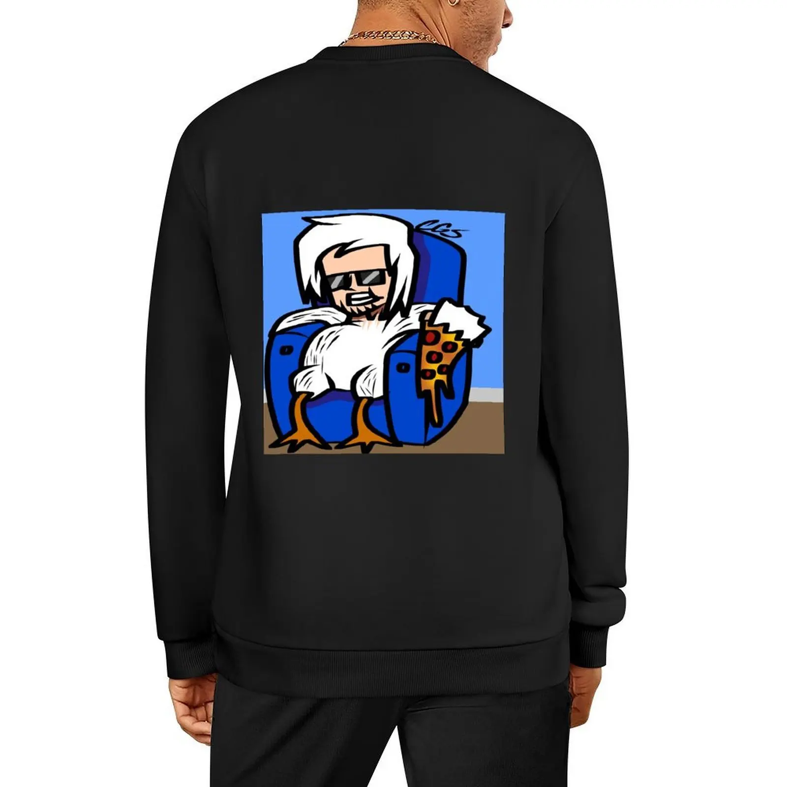 

Human-Headed Chicken with Pizza Pullover winter clothes men's sweat-shirt anime clothing men wear sweatshirt for men