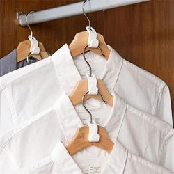 5/10/20pcs Mini Clothes Hanger for Closet Connector Plastic Wardrobe Coat Organizer Rack Holder Space Saving Hooks Cascading