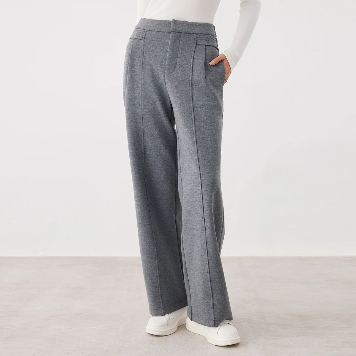 K2673L High-quality luxury brand women's Clothing casual straight leg trousers long pants