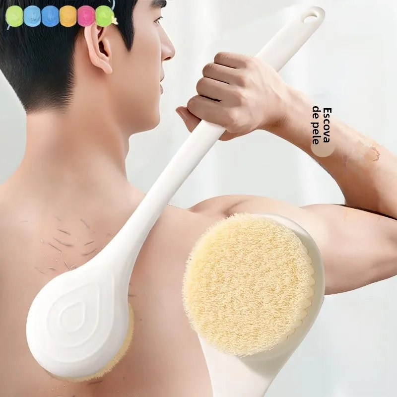 大型ロングハンドルバスブラシ-背中洗い用-強力ボディウォッシュバスブラシ-背中かき用ブラシ-一人で背中を洗える