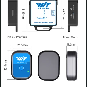 WitMotion WT901BLECL MPU9250 IMU BLE 5.0 Acelerômetro Inclinômetro, Acce de 3 Eixos + Giroscópio + Magnetômetro BLE 50m para IOS/Android 10 principais vendas magnetômetro - №9