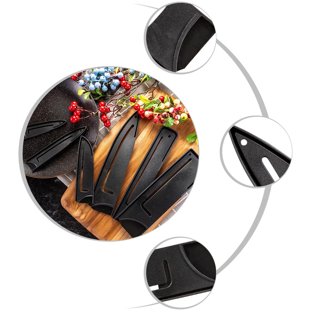 

6Pcs Plastic Cutter Covers Knife Protectors Kitchen Scabbards Safety Sleeves Cooking Cutter Guards Kitchen Gadget