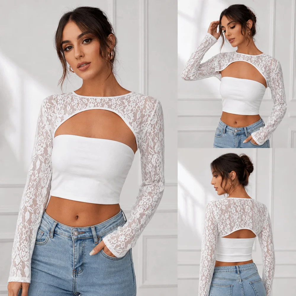 Stijlvolle effenkleurige kante - Mesh Top Layering recensie en prijs