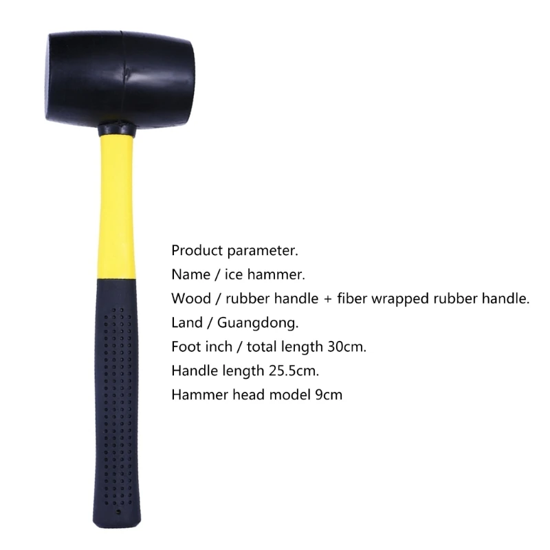 Rubber Mallet Hammer for Camping Flooring Tent Stakes Woodworking Rubber Hammer