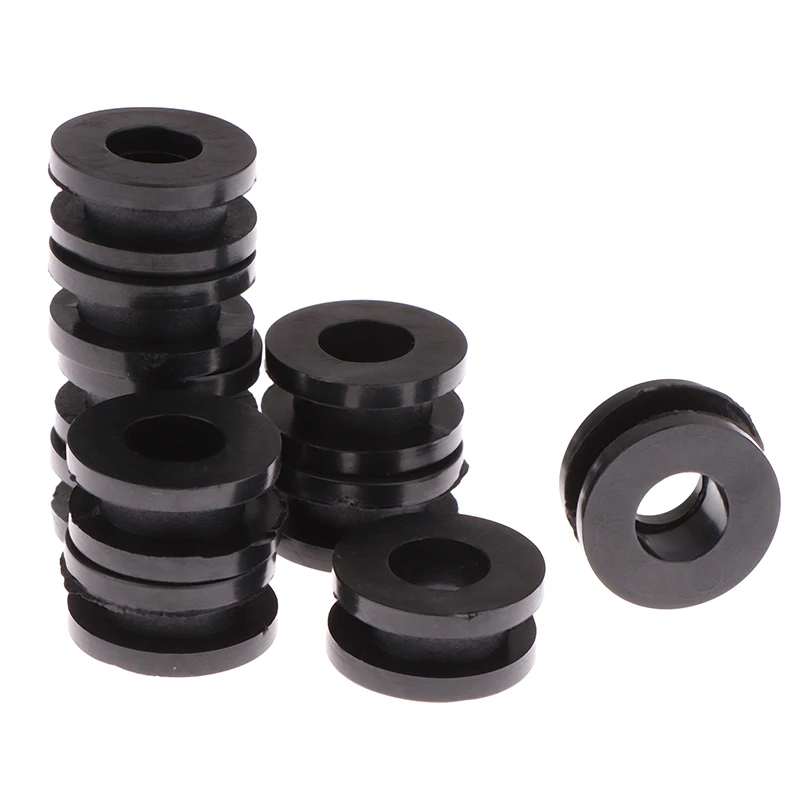 【10Pcs Black Motorcycle Side Cover Rubber Grommets Gasket Fairings For CBR GSXR ZX YZF】