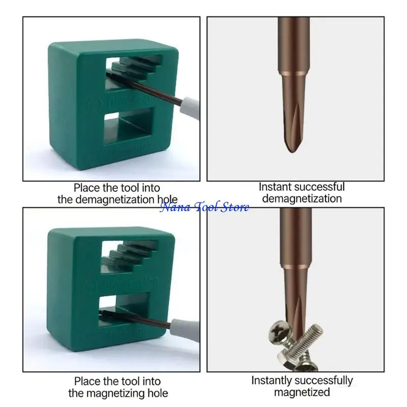 31GJ 3Pcs Double Function Screwdriver Magnetizer Demagnetizer Tool For DIY And Professional Quick Magnetization