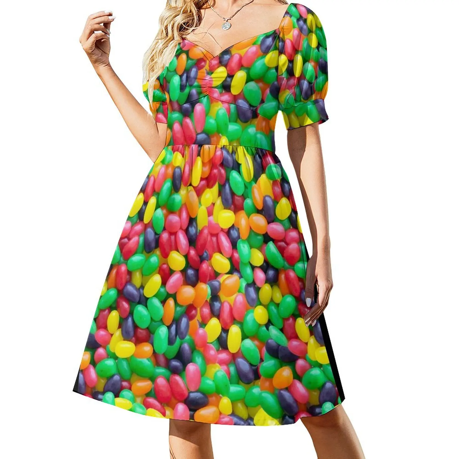 

Jelly Bean Real Candy Pattern Short Sleeved Dress women clothes prom dresses 2025 Dress woman women's summer jumpsuit Dress