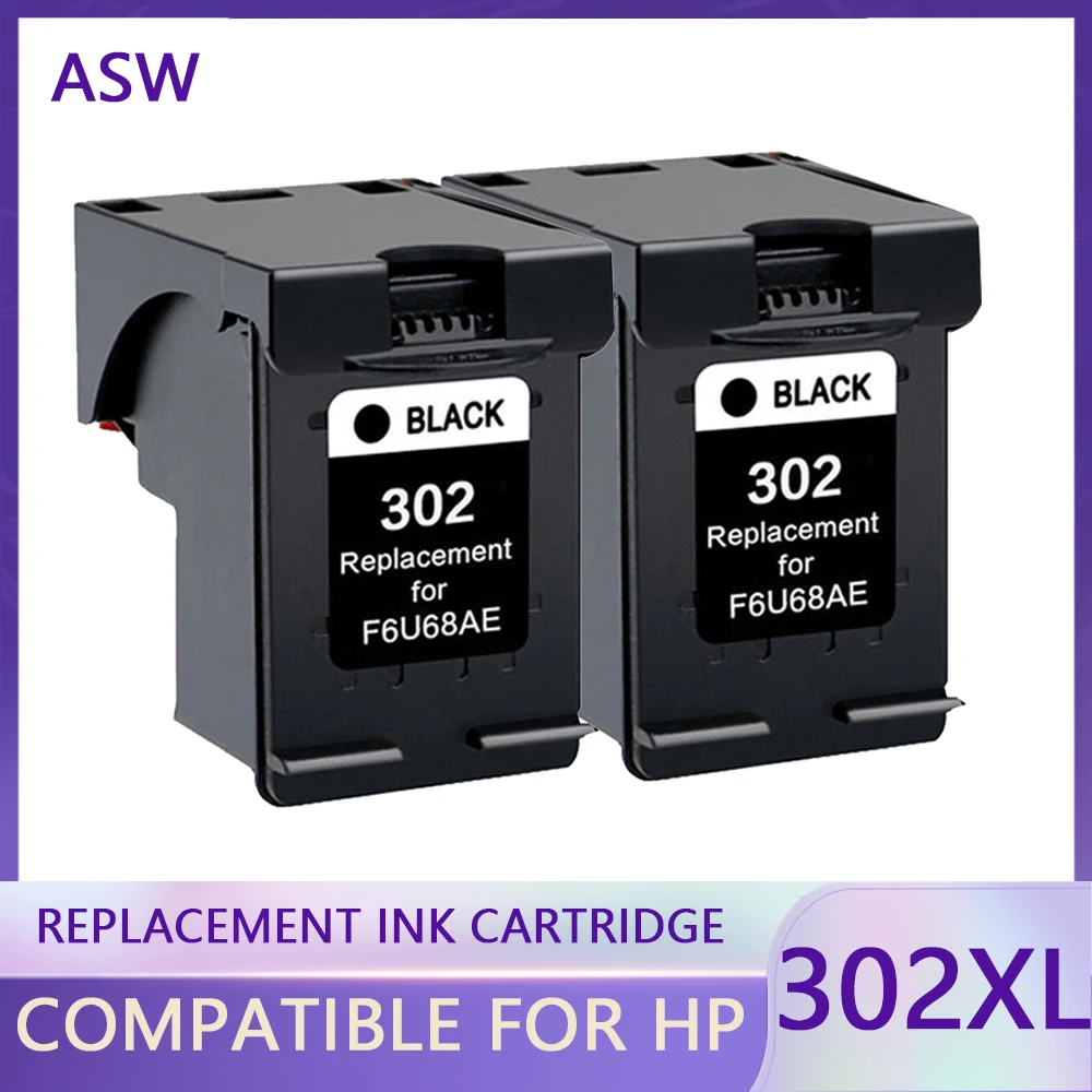 Asw黒302XLインクカートリッジhp 302XL 302のdeskjet 1110 2130 1112 3630 3632 officejetの3830 3831 3833