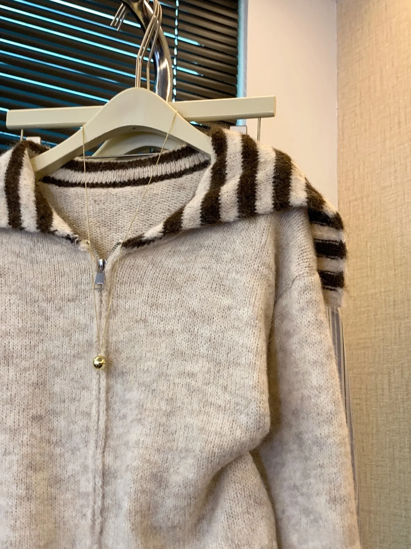 Double Zipper Knitted Sweater Casual Thiened Korean Sle Commute Top Women Winter Leisure Lazy Feeling Open Cardigan