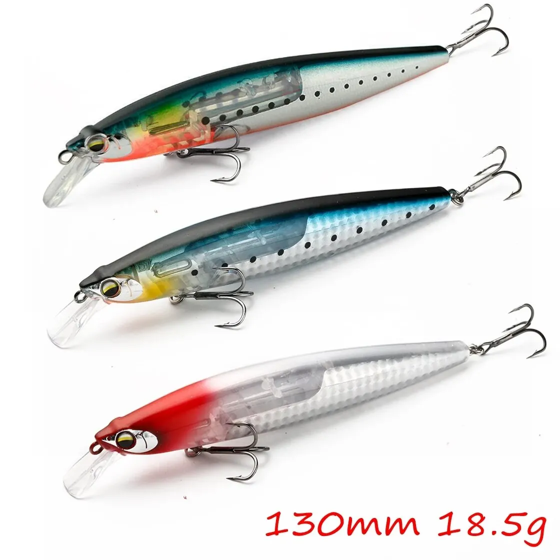 Angeln Locken Harten Köder Flash Klinge 130mm 18,5g Wobbler Schwimmende Minnow Lange Casting Meer Bass Köder Hohe qualität