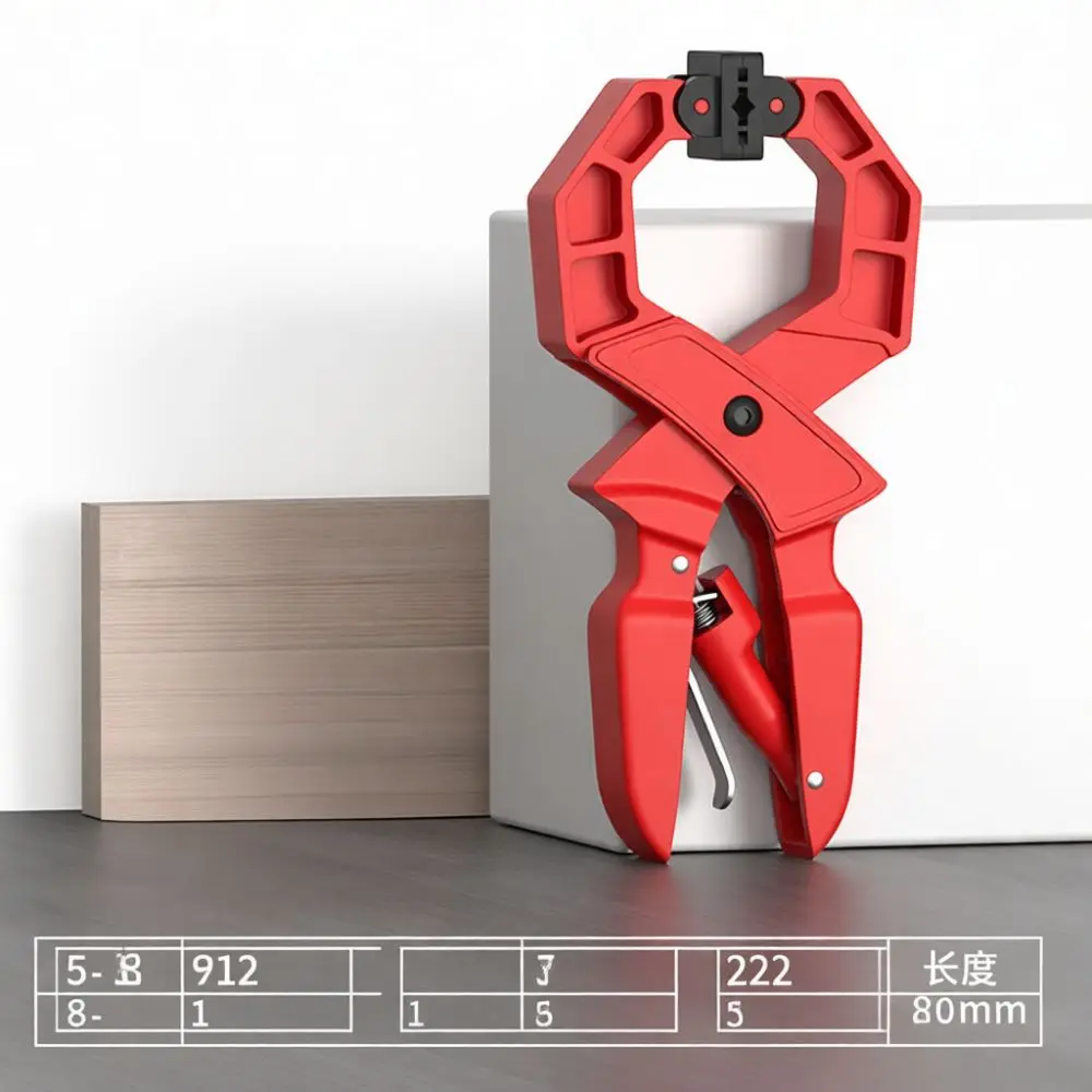 Professional Woodworking Spring Clamp A Shape Hand Tool Red Heavy Duty Plastic Fastening Fixture DIY Carpentry Workshop Repair