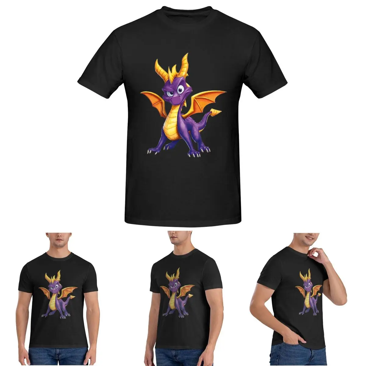 

Ice Spyro T-Shirt for Men Cotton Oversized T Shirts Men's Tees Short Crew Neck Summer Clothes Tops S-6XL