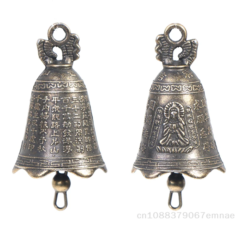 【xxx】2pcs Antique Bell China's mini Brass Copper sculpture pray Guanyin Bell[ZYS]