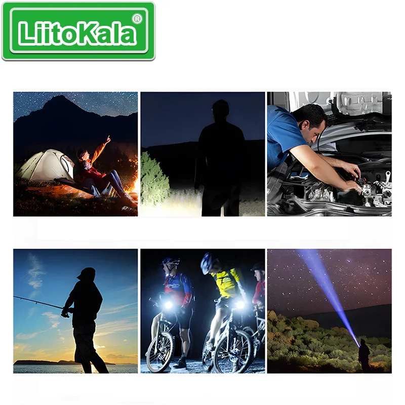 LiitoKala nueva linterna con zoom LF-X725 21700 3500mAh batería tipo C carga
