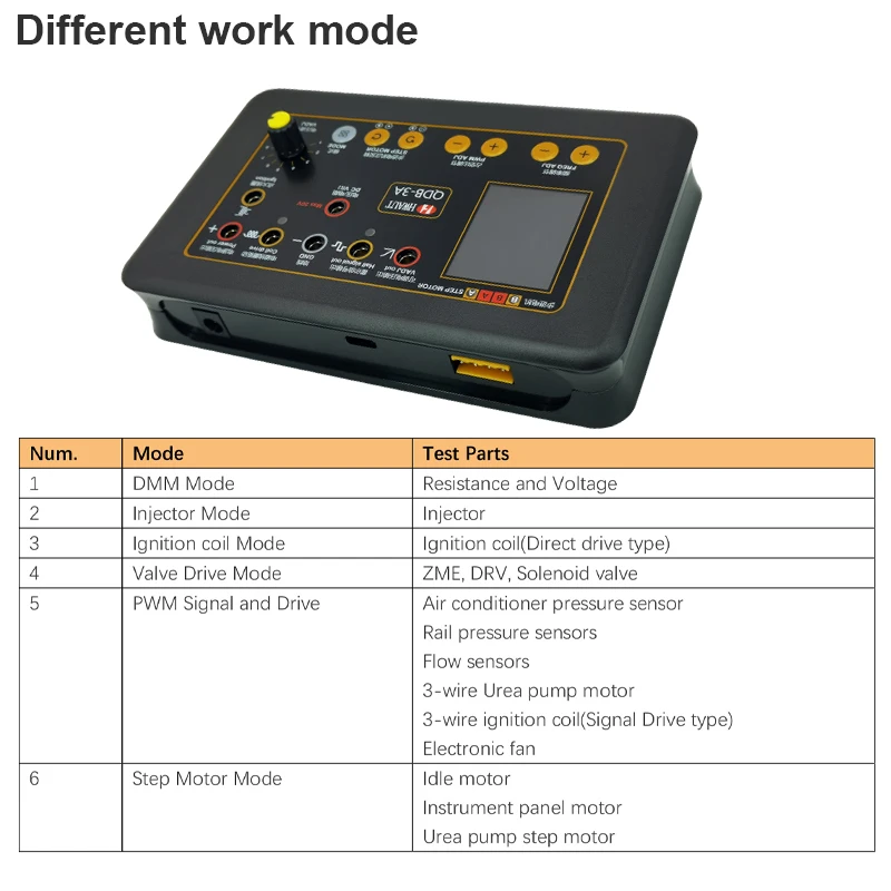 QDB-2A 3A Car Ignition Coil Tester Idle Stepper Motor Solenoid Valve Injector Actuator Fault Detector Driver PWM Generator