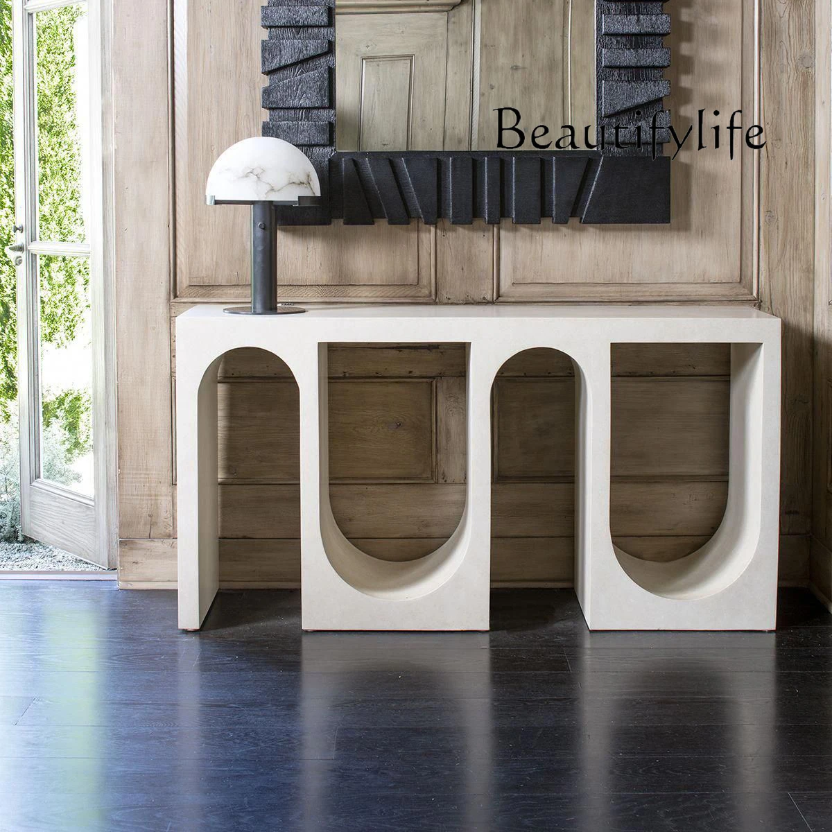 

Light luxury arched entryway small apartment entry cabinet homestay coffee shop leisure booth decoration fashion