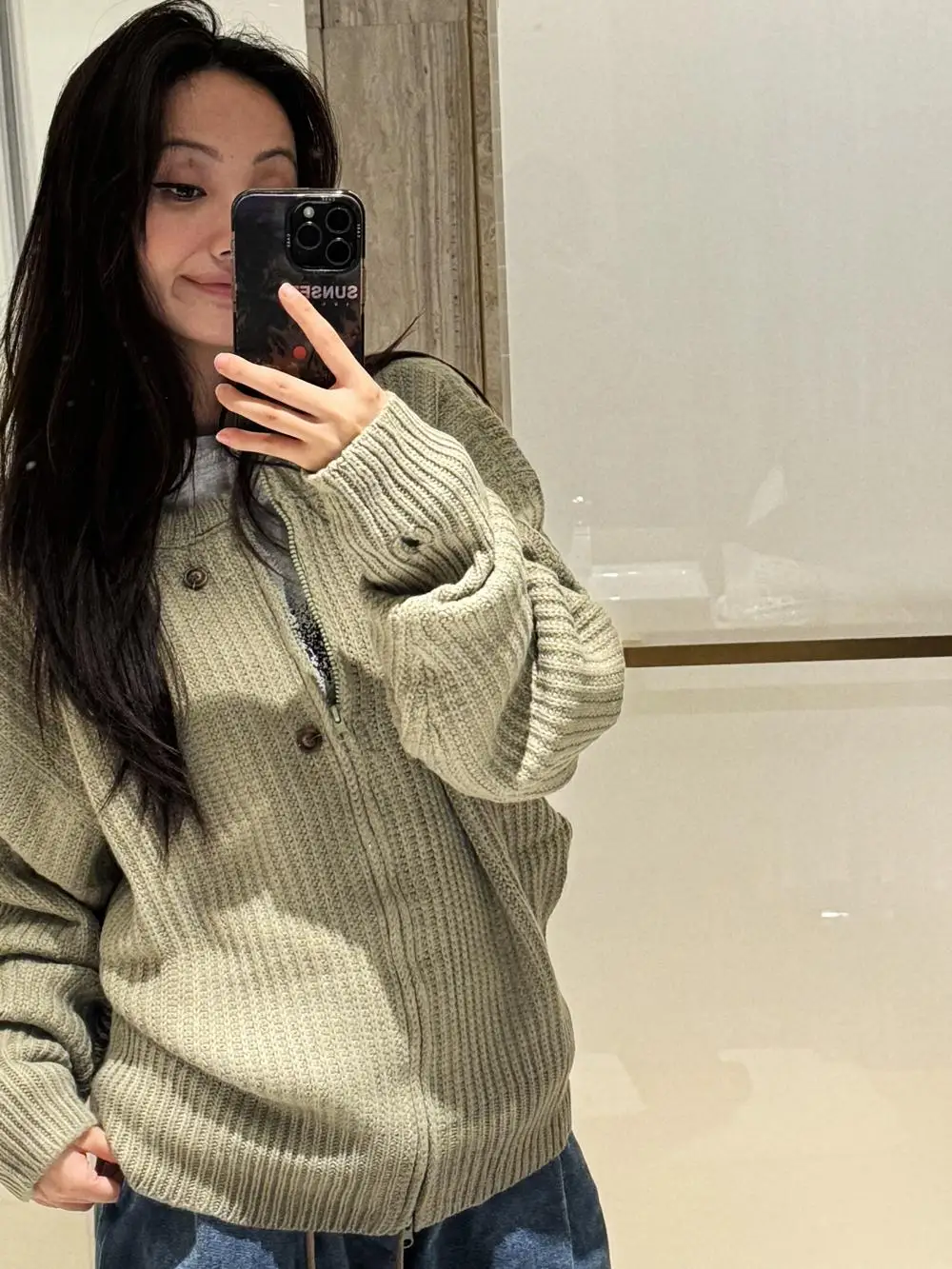 

Cleanfit Wool Blend Knitted Sweater round Neline Autumn Winter een Color Commute Sle Long Sve Knitwear Coat