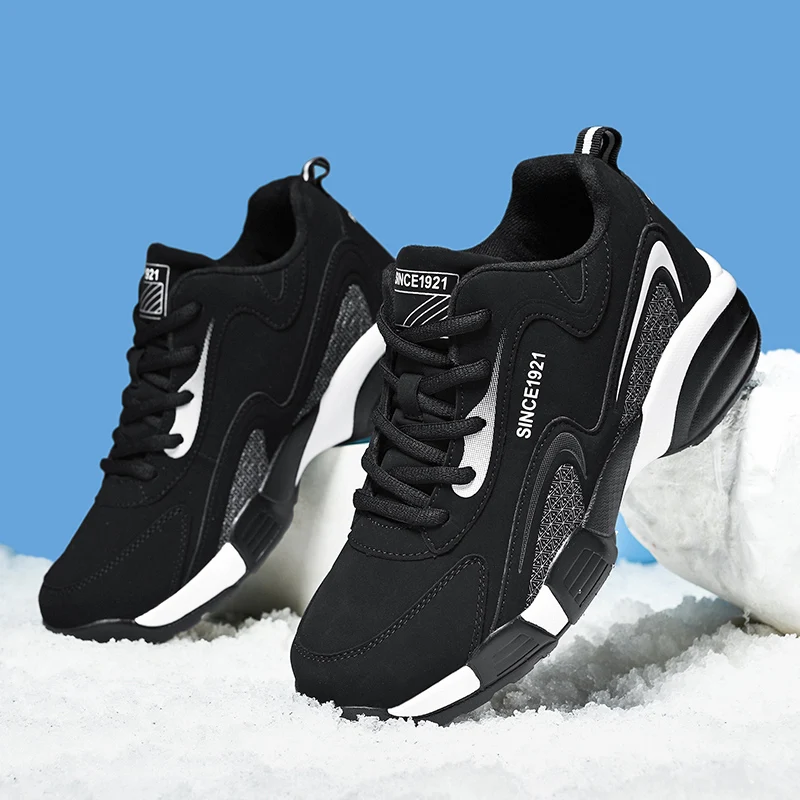 

Men's Winter Boots Warm Waterproof Non-Slip Plush Sneakers Shoes - Winter Slippers Male Tenis Boots