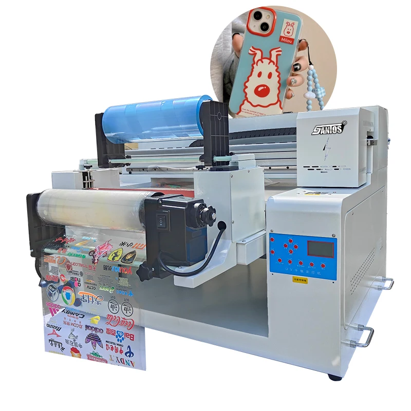 UV flatbed printer machine second hand A3 size multi-color UV DTF printer for small business sticker logo