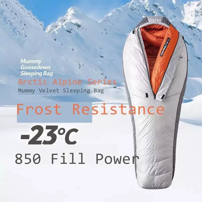 Arxtic Professional -23 Degree 850FP Thickening Goose Down Outdoor Snow Mountain Sleeping Bag Sleeping Bag NXJ Mummy Shape Nylon