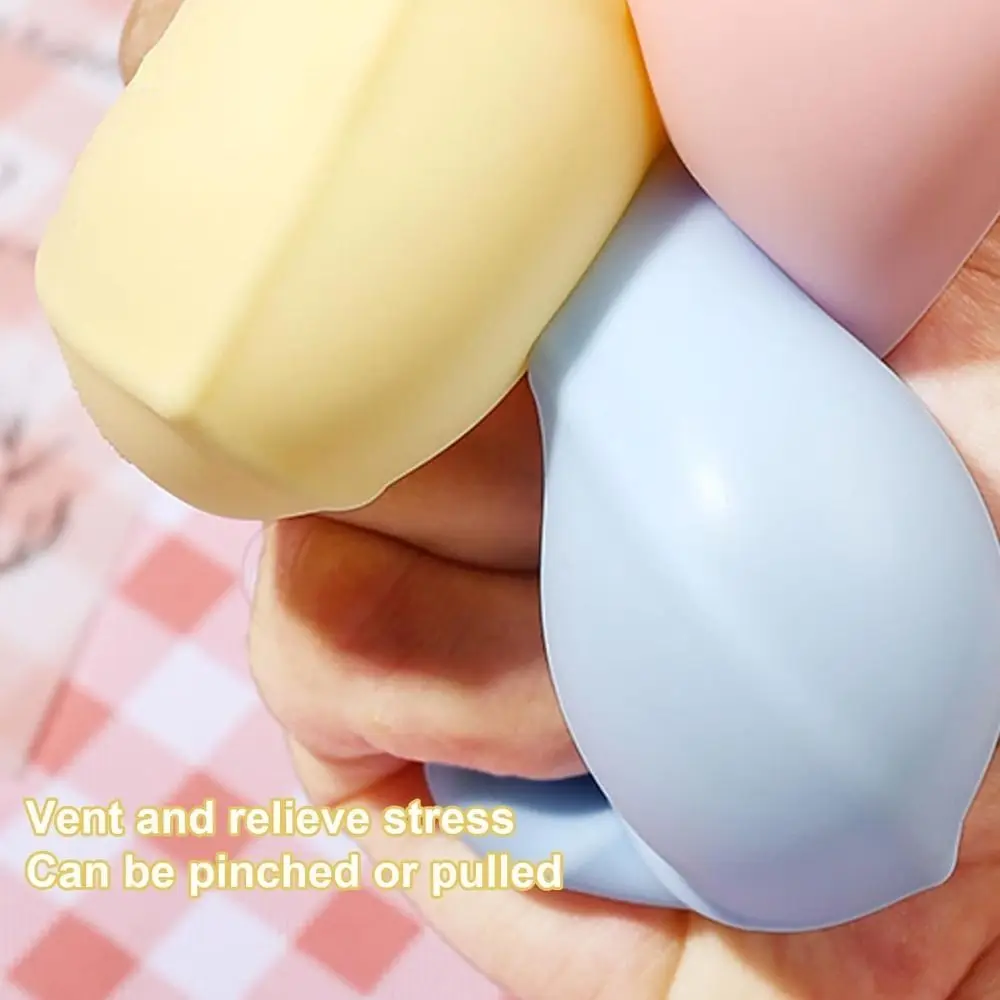 Funny Anxiety Relief Tofu Stress Balls Tofu Shape Decompression Fidget Toys Sensory Pull Stretch Dough Ball Adults&Children