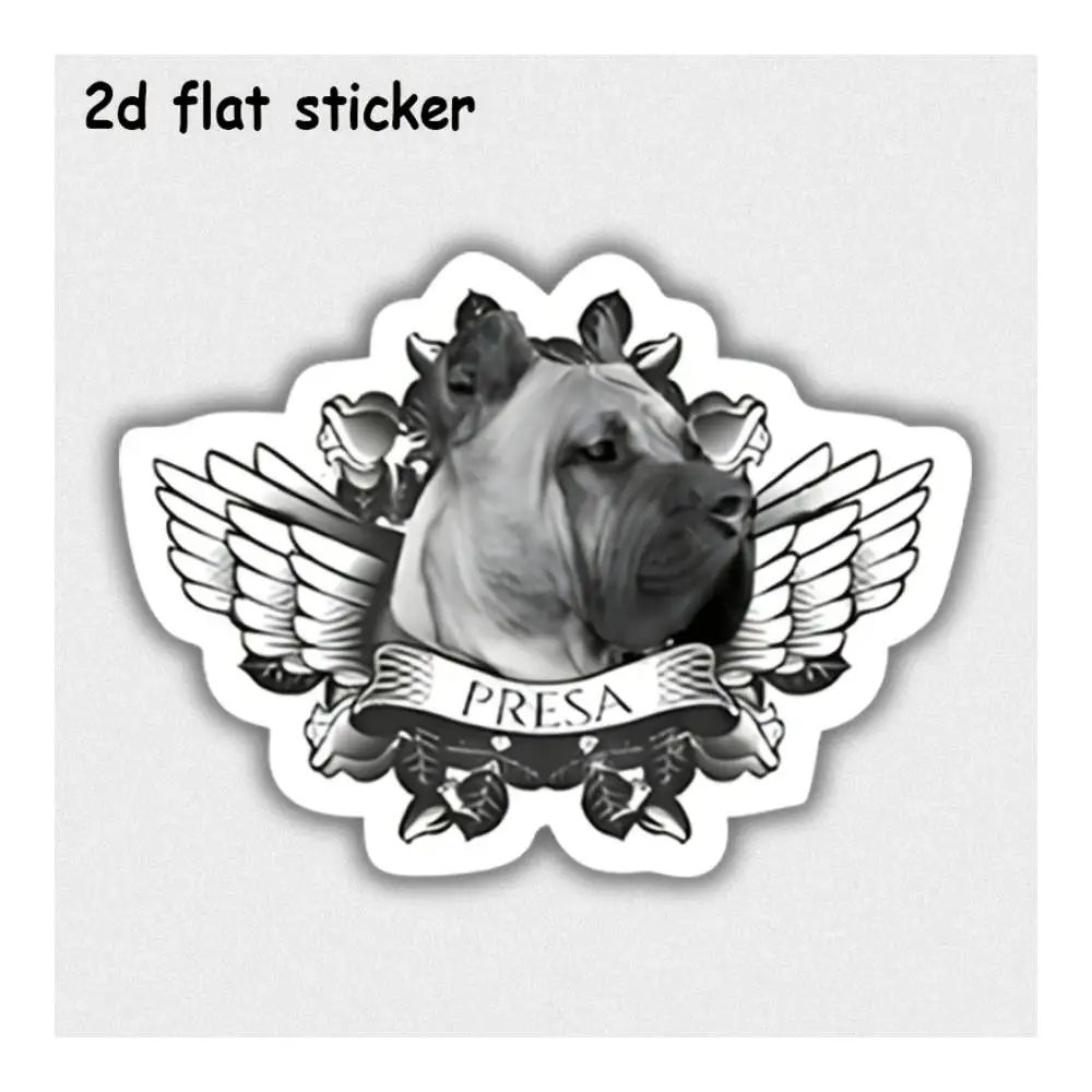 Presa Canario With Wings Design Decal For Laptops, Cars, Motorcycles, Water Bottles & Smooth Surfaces