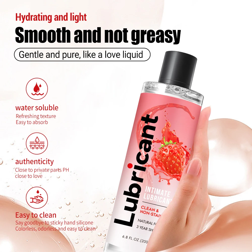 strawberry mojito coconut banana water-soluble Lubricant long-lasting moisturizing Adult Couples Dildo Vibrator Sex Oil 200ml