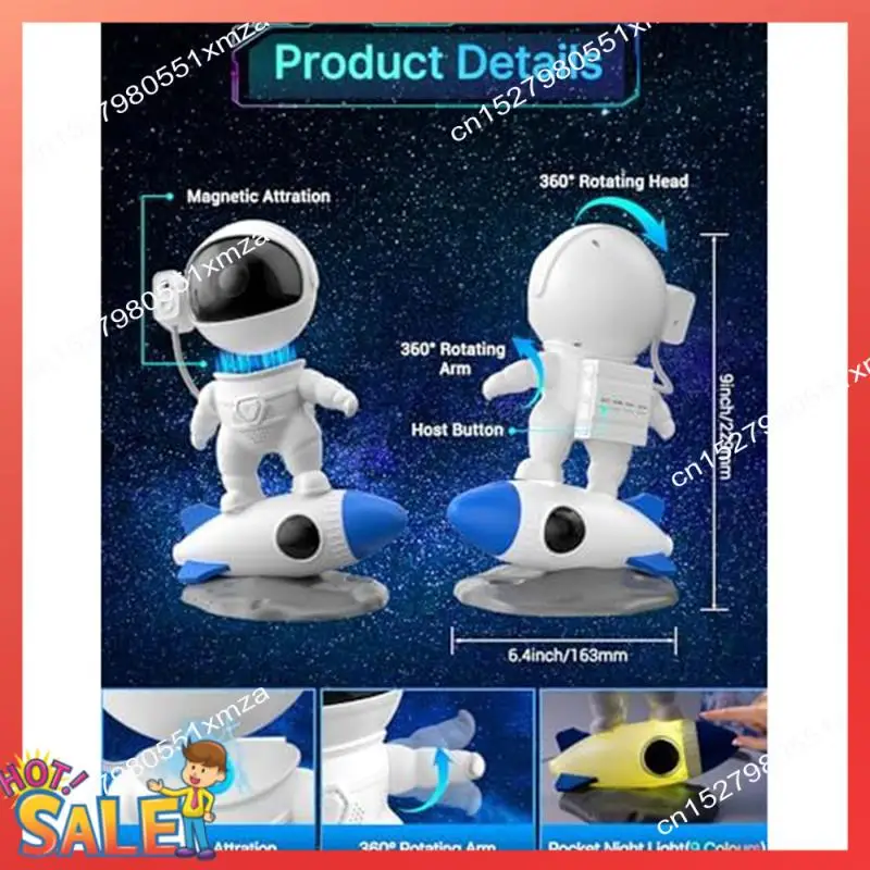 Projetor de galáxia astronauta ABCL, projetor de luz noturna de galáxia, projetor Space Buddy para crianças com controle remoto e APP durável