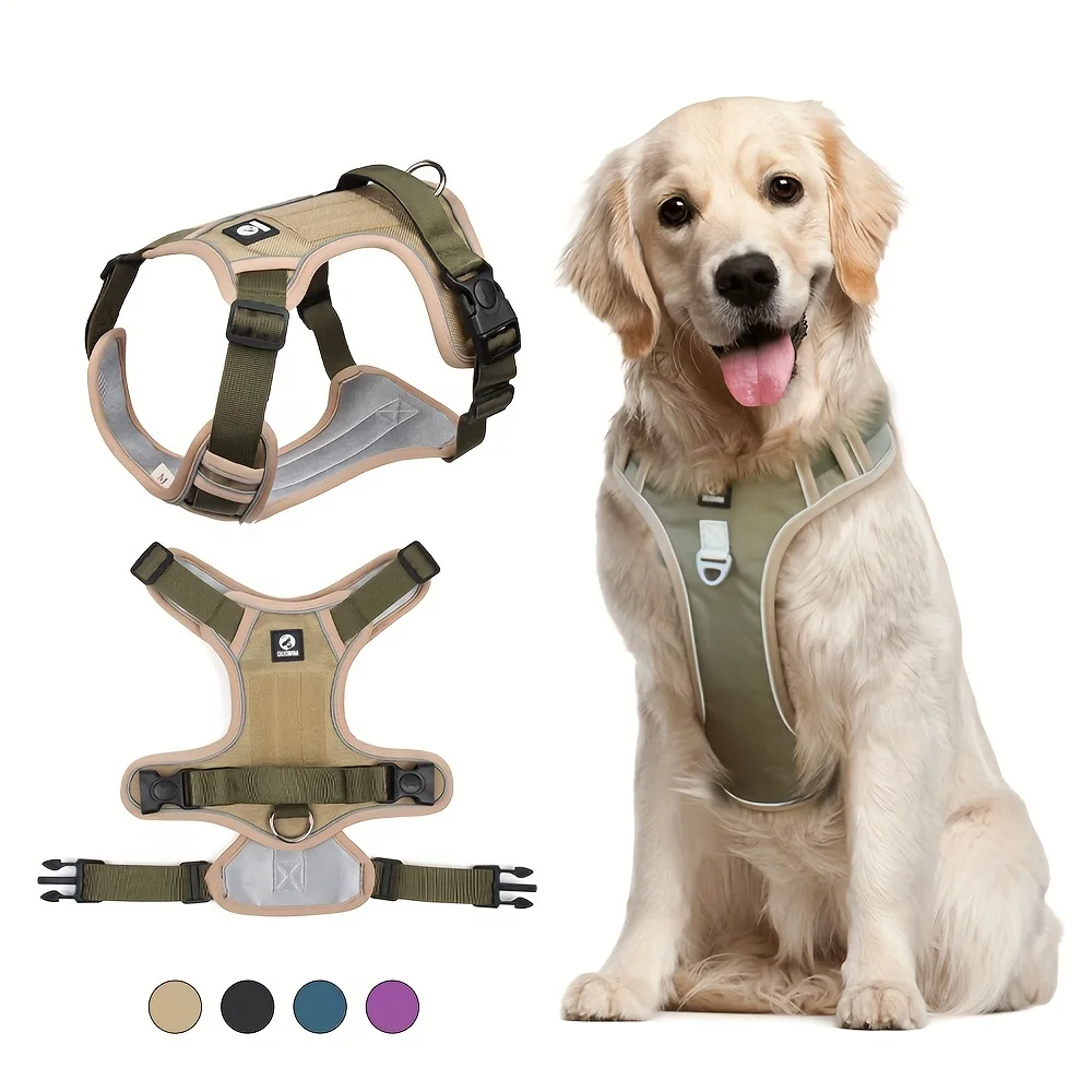 Anti-Choke Dog Harness - Chest With Reflective Strip Comfortable, Durable, Adjustable Handle for Small Medium Large Dogs