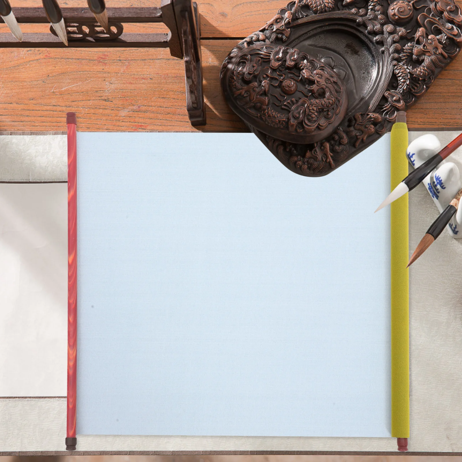 

Water Writing Cloth 1.4M X 46Cm Reusable Chinese Calligraphy Practice Mat For Brush Painting Scroll Art Tool Dry Erase