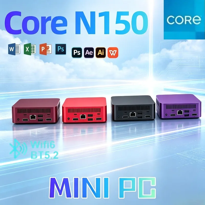 Slim 2026 New PC MINI Core N150 16GB RAM 1TB 2TB SSD WIFI 6 BT5.2 4K HD Mini Gaming Office Study Pc