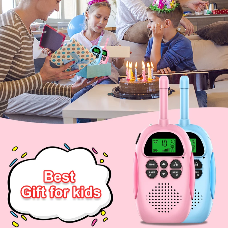 Children's Wireless Phone Toy Walkie talkie interaction Toys 3KM Range UHF Portable Walkie Talkie Rechargeable Walkie Talkie Toy