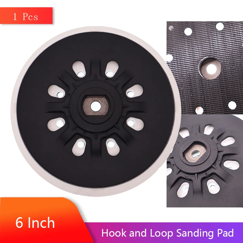 

6 дюймов, 150 мм, резервная шлифовальная подушечка на липучке, 1 шт., мягкая/жесткая шлифовальная подушечка с 17 отверстиями, без пыли для шлифовальной машины Festool Dry Mill