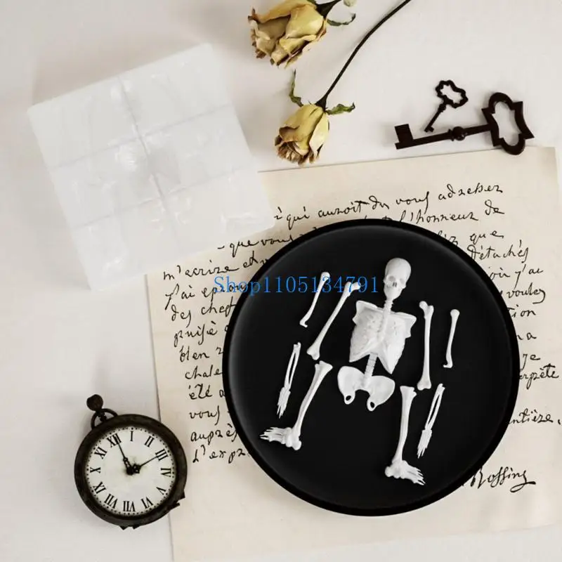 

98 км Хэллоуин Скелет для тела силиконовая форма художественная штукатурка орнамент скульптурная форма украшение дома форма для