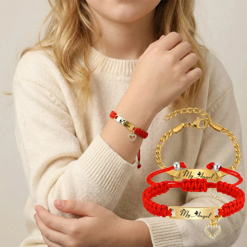 

14K Gold Plated Baby Bracelet Girl, Toddler Name Bracelet, 1/2 PCS Custom Teen Jewelry, Child ID, Newborn Baby Girl or Boy Gift