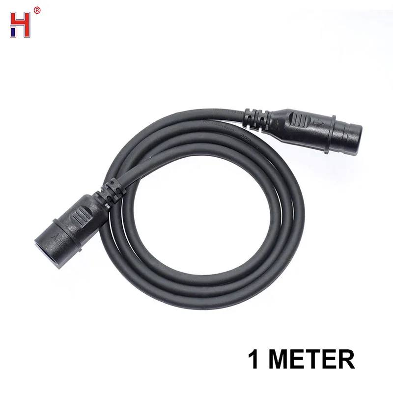 HongYi Cable DMX de 1m/2m/3m/5m/10m, conexión de señal de 3 pines, accesorios de luces de escenario para DJ, iluminación de punto de cabeza móvil,