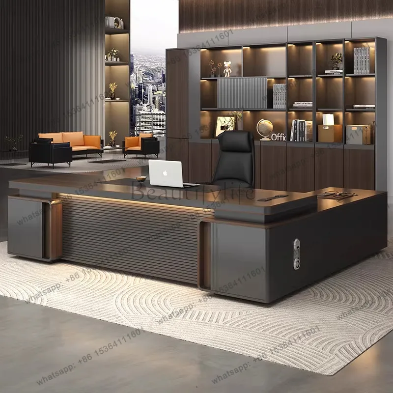 FG Executive Decoration Office Desk Reception Storage Design Drawer Office Desk European Aesthetic Meuble Bureau Salon Furniture