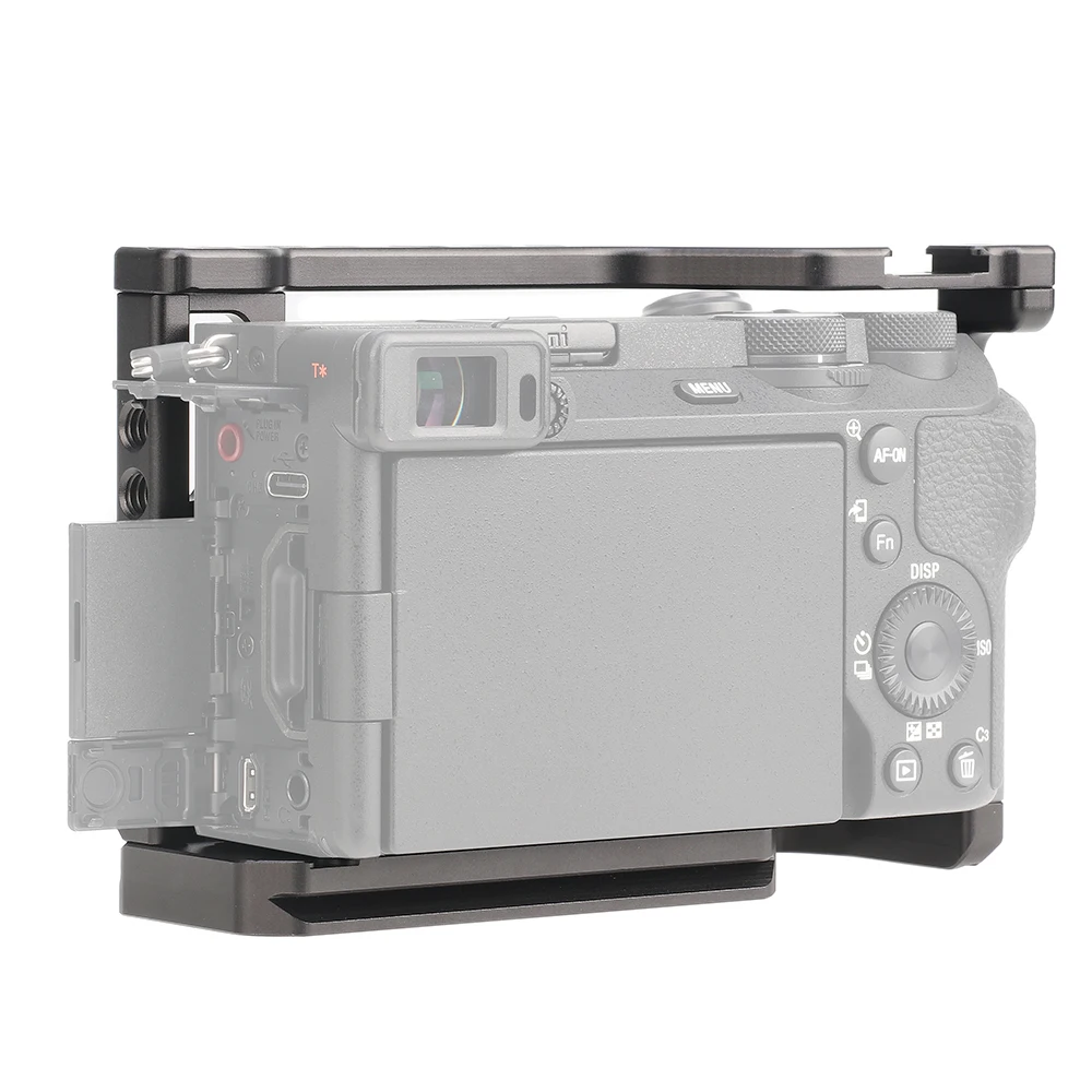 FOTGA Camera Cage For Sony A6700 Aluminum Alloy Video Cage Handle Camera Cold Shoe Mount 1/4 Arca-Swiss Photography Accessories