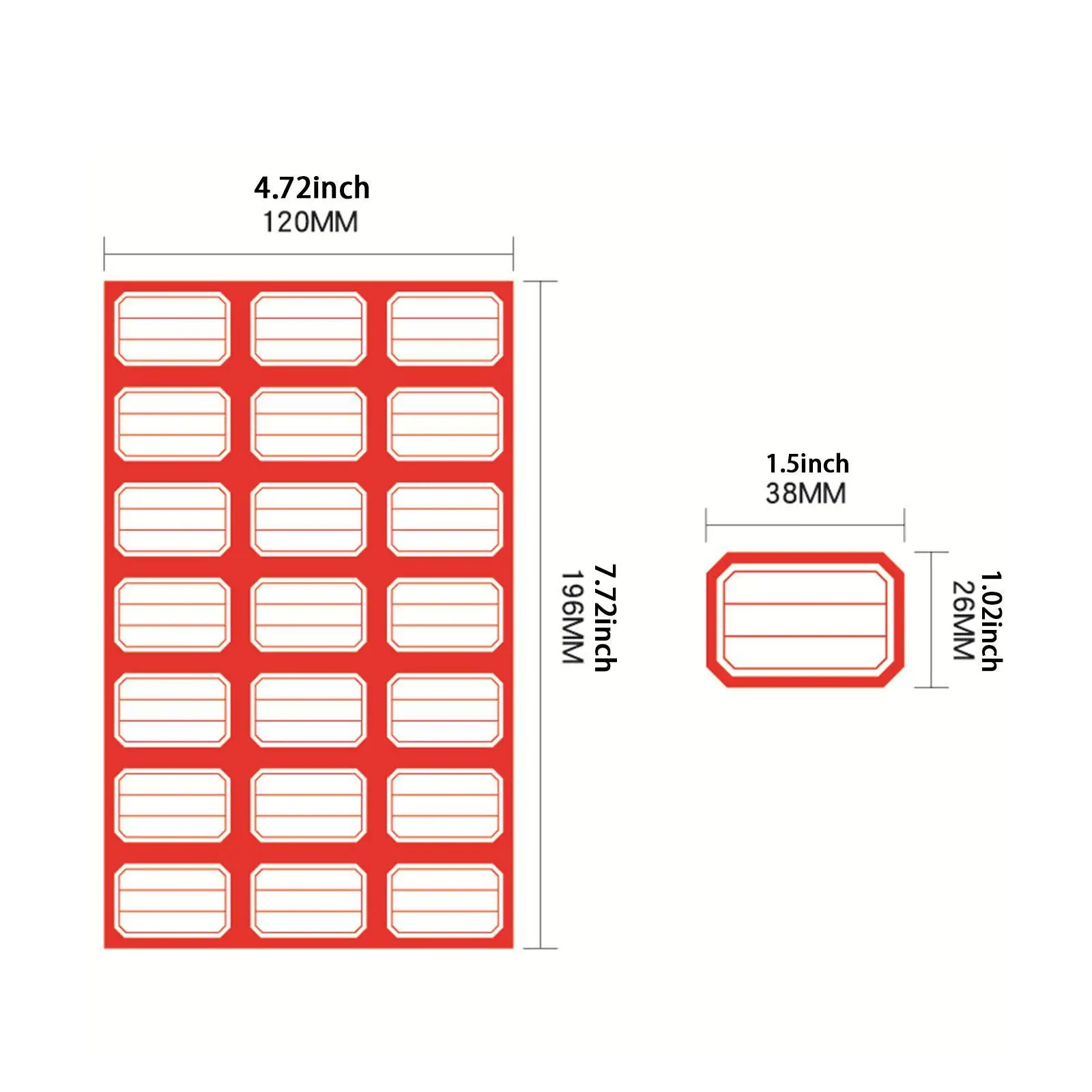 50 Pieces Blank Sticker Blank Handwriting Multi-use Writable Tag Stickers Plain