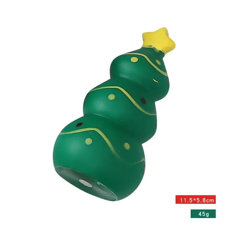 New Pet Products Christmas Tree Santa Bowling Christmas Pet Toy Vinyl Squeak Dog Teething Toy Dog Interactive Games