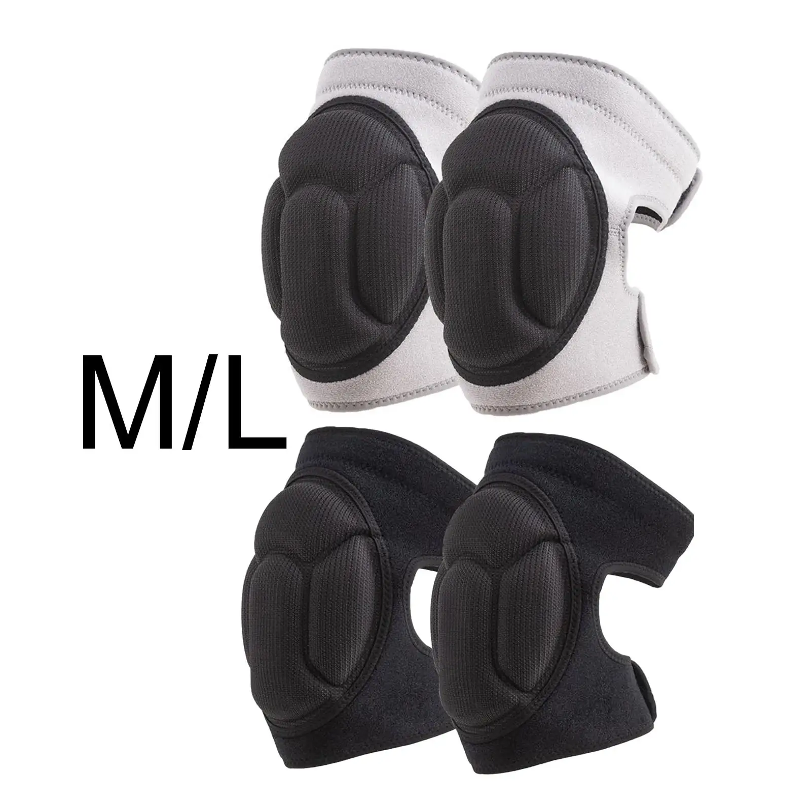 1Pair Knee Pads Skating Adjustable Non Slip Outdoor Anti Collision EVA Breathable Protective Sleeve Work Basketball Cleaning