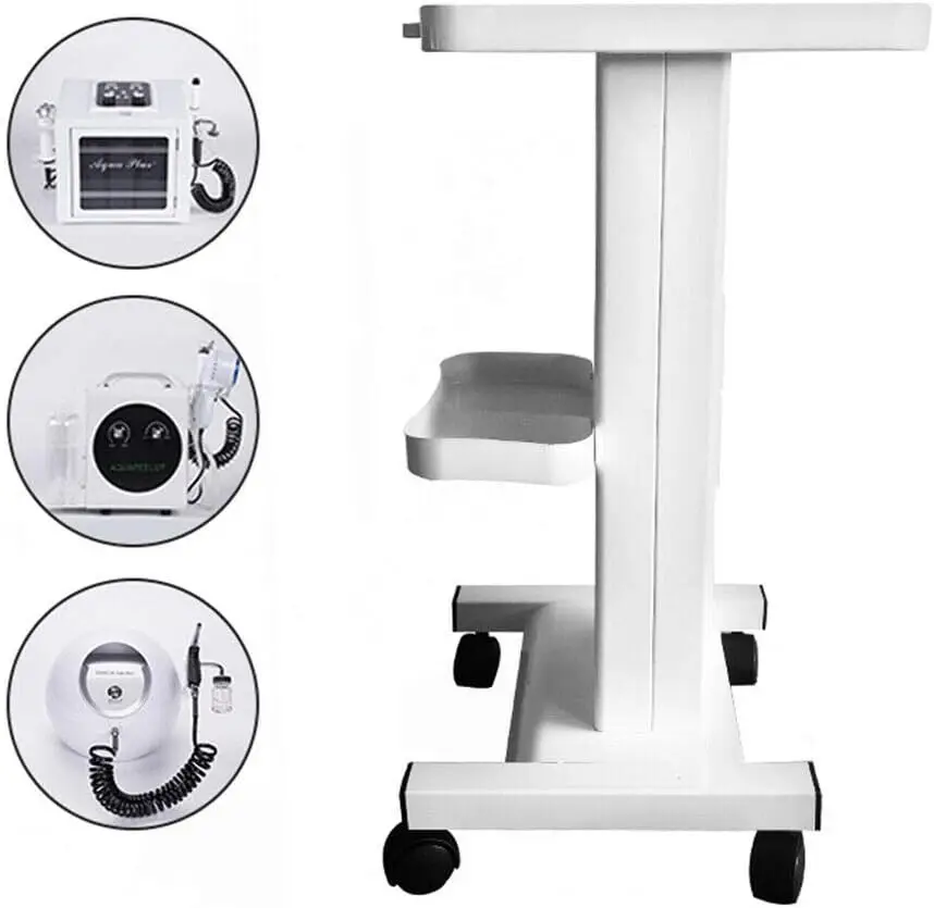 Salon Trolley Cart - Aluminum Mobile Trolley Stand Medical Rolling Carts For Ultrasonic Cavitation Rf Machine Manicure Spa