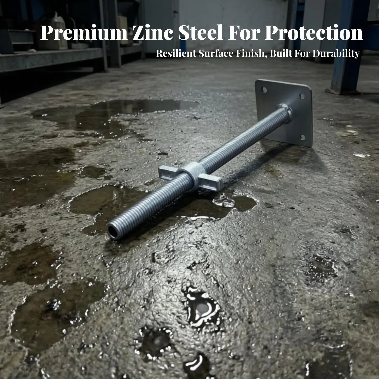 Scaffold Jack with Adjustable Threaded Rod Heavy-Duty for Workshops, Builders