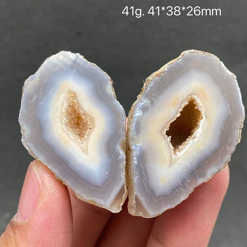 

100% natural agate egg sliced raw stone mineral Healing crystal