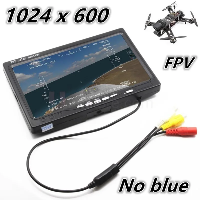 

FPVKING NO blue 7" LCD Color 1024*600 FPV Monitor Video Screen 7 inch Rc car Multicopter DJI Phantom ZMR250 QAV250 racing drone
