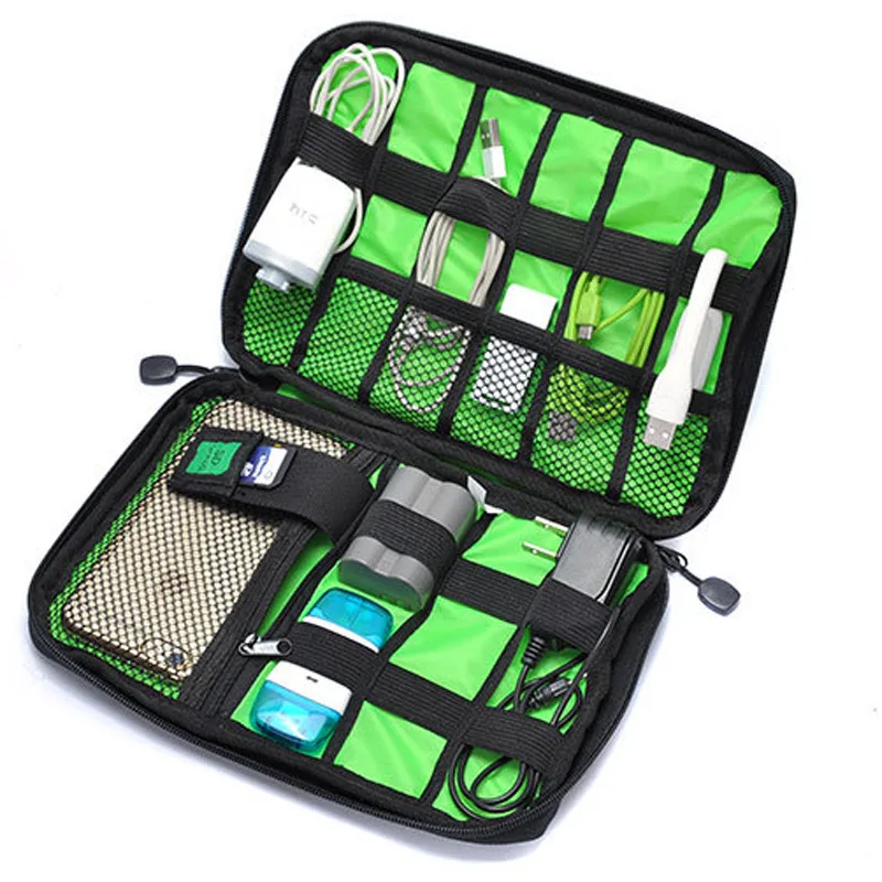 

Outdoor Travel Kit Waterproof Nylon Cable Holder Bag Electronic Accessories Drive Storage Case Camping Hiking Organizer Bag