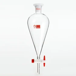 1pcs 30ml to 1000ml pear-shaped Clear And Thick Separating Funnel with PTFE Piston for Lab experiment