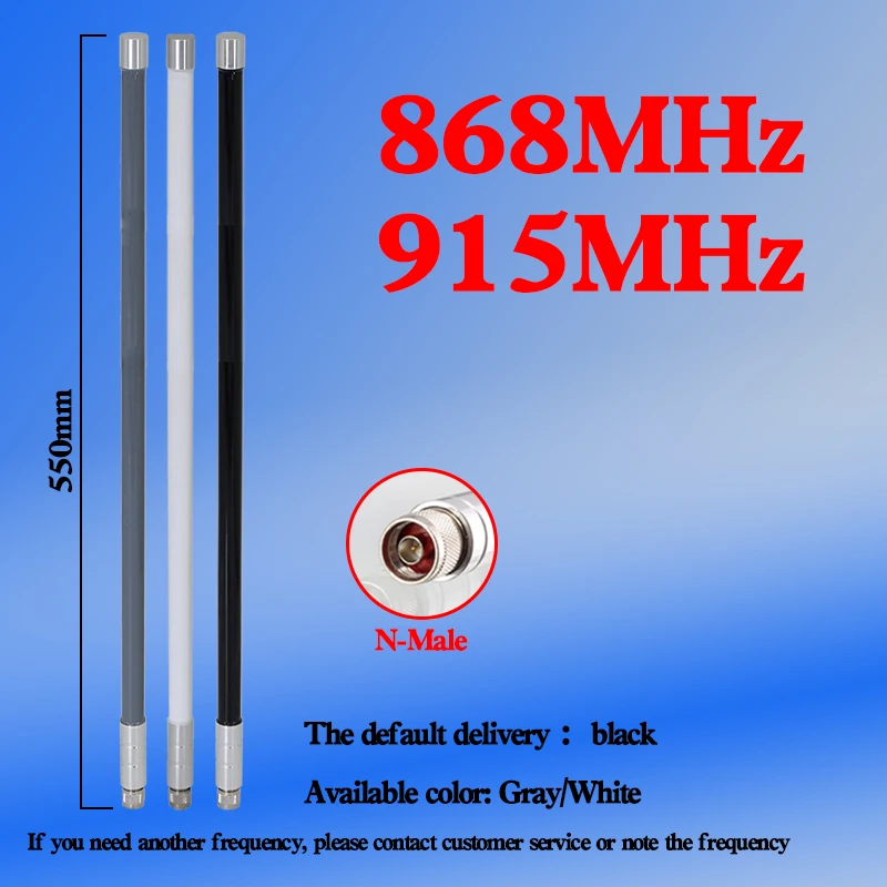 

Outdoor LoRa 868MHz 915MHz Hotspot Antenna N-Male Connector Outdoor Waterproof Fibreglass Aerial For Helium Hotspot HNT Miner